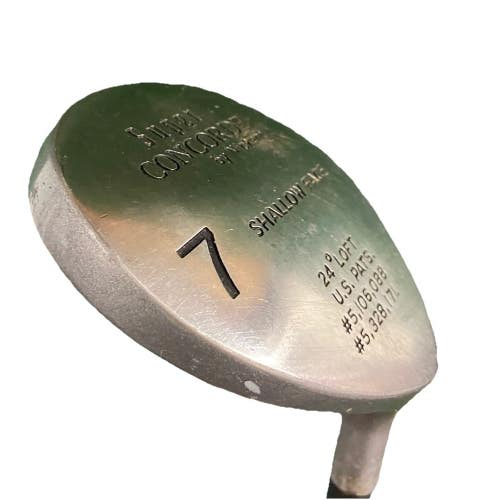 Nickent Super Concorde Shallow Face 7 Wood 24* -2 Stiff Graphite 39" RH New Grip
