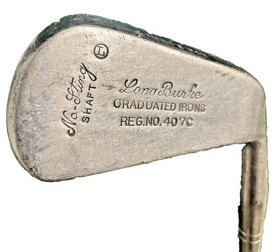 Long Burke Graduated Irons 407C Mashie 4 Iron RH Vintage No Sting Ladies Flex