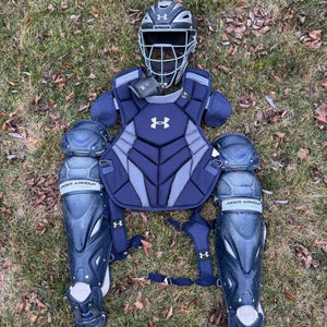 Under Armour Pro 4 Navy Adult Baseball Catcher's Set Gear