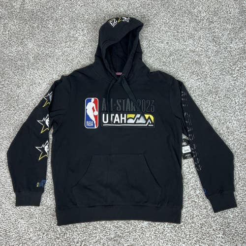 Utah Jazz Sweatshirt Mens XL Black NBA Basketball All Star 2023 Fisll Hoodie
