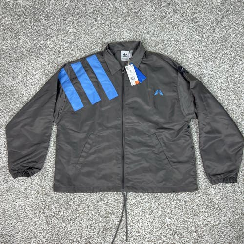 Adidas Jacket Mens Medium AE Coach Zip Windbreaker Anthony Edwards Basketball