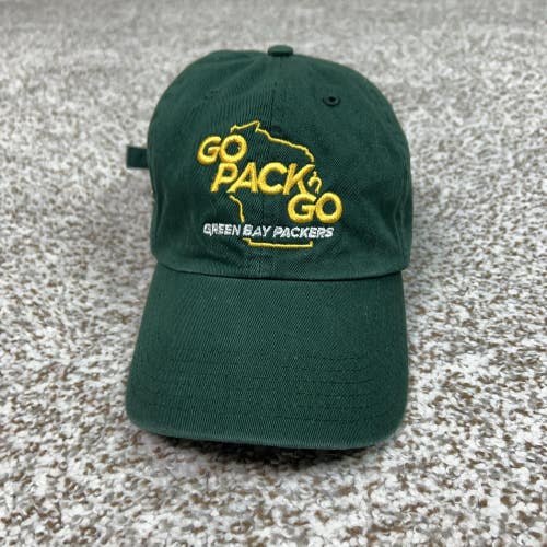 Green Bay Packers Hat Cap Strap Back Mens One Size Green NFL Football Sports Dad