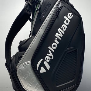 TaylorMade Qi35 2025 Tour Staff Bag Black 6-Way Divide Single Strap Golf Bag