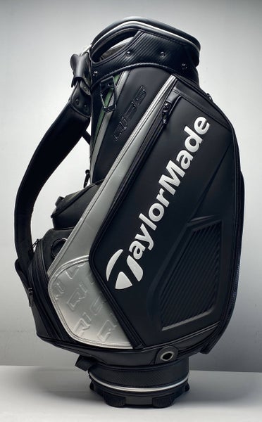TaylorMade Qi35 2025 Tour Staff Bag Black 6-Way Divide Single Strap Golf Bag