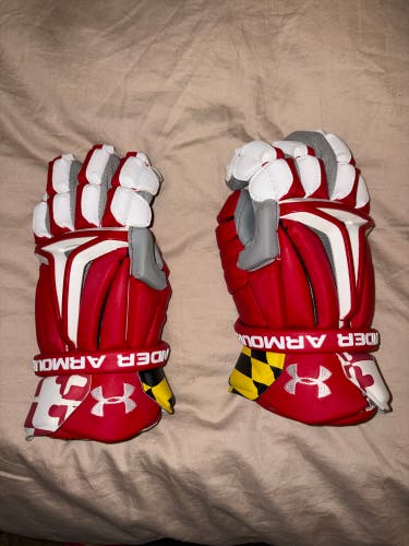 Maryland Terps Team Issued UA BioFit Gloves 13"