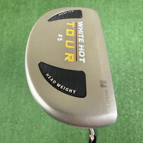 Odyssey White Hot Tour #5 Mid Mallet Putter Super Stroke Wrist Lock Grip 35