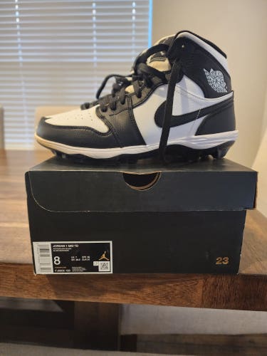 Black Unisex Size M 8.0 (W 9.0) Air Jordan 1 Mid Shoes