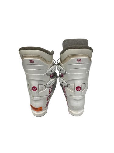Used Rossignol BOOTS Girls DH Ski Boot White 165 MP - Y09 11847-S000031976