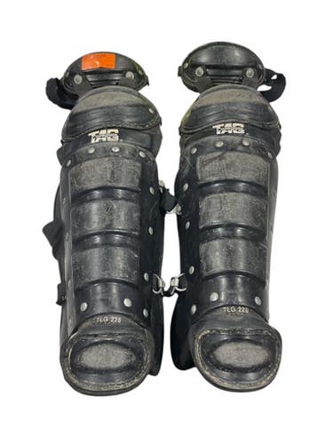 Used TAG COLLEGIATE Catchers Leg Guards Black Adult 11847-S000032010