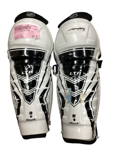 Used CCM LTP Youth Shin Guards White 9" 11613-S000175394