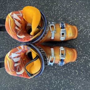 Used Tecnica DIABLO RACE 110 Boys DH Ski Boot Orange 260 MP - M08 - W09 11849-S000035792