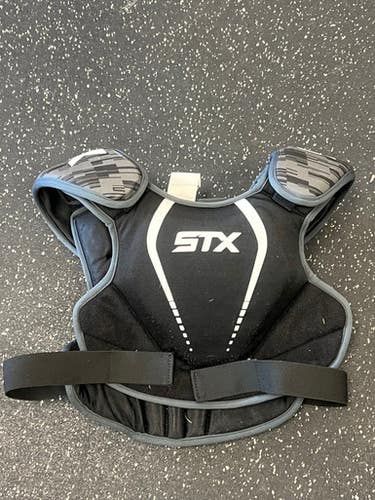 Used STX STALLION 75 SHOULDER PADS Lacrosse Shoulder Pads Black LG 11849-S000035788