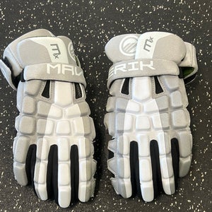 Used Maverik MX Lacrosse Gloves Mens Grey 13" 11849-S000035789