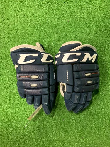 Blue Junior CCM Tacks 4 Roll Pro Gloves 11" (Used)