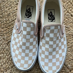 Pink Unisex Size M 7.5 (W 8.5) Adult Vans Slip On Shoes (New)