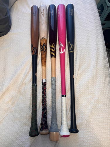 5 Professional Baseball Bats (-3) 30.5 oz 33.5" (Used)