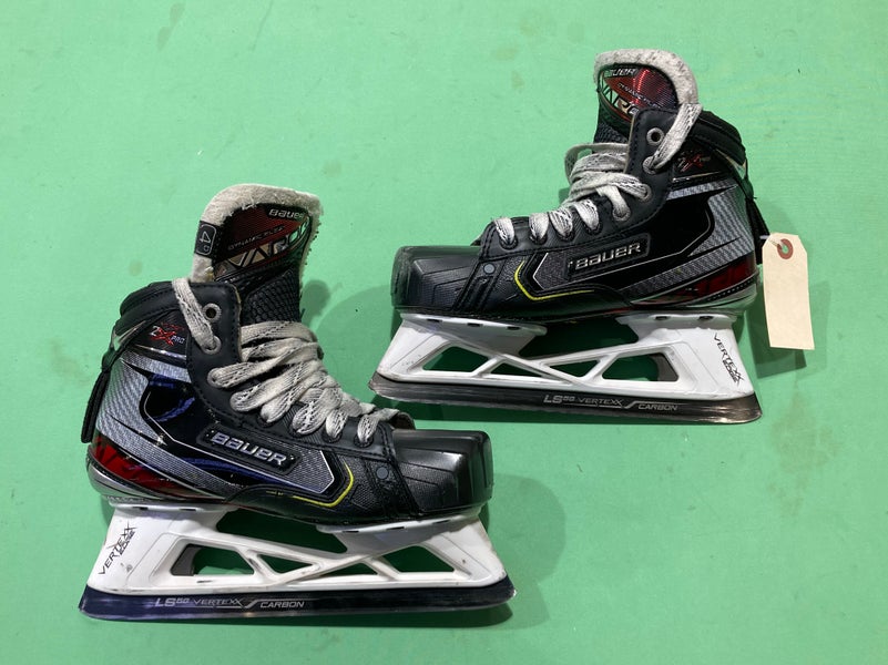 Junior Bauer Vapor 2X Pro Hockey Goalie Skates Regular Width Size 4 (Used)