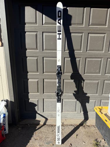 HEAD WC Rebels e-Race 207 cm Racing Skis With Bindings Max Din 18 (Used)