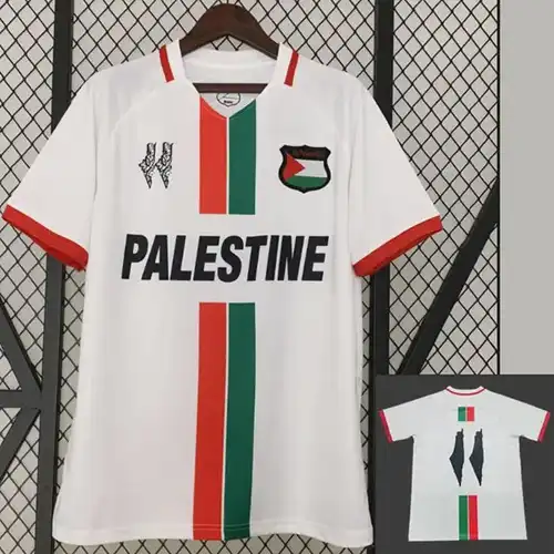 Palestine White Centre Striped (Red/Green) XXL Unisex Jersey (New)
