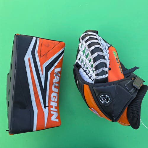 Junior Vaughn SLR3 Goalie Gloves & Blockers Regular (Used)