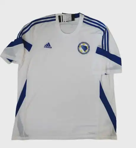 The 2014 white Bosnia & Herzegovina Retro away, USA size XL Adult Unisex Adidas Jersey (New)