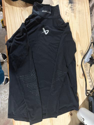 Bauer Base Layer Shirt Senior Kevlar Neck Guard Protector