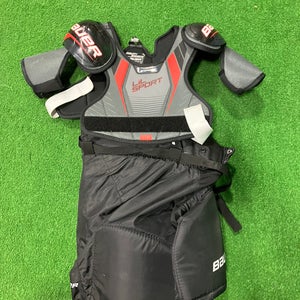 Bauer Lil Sport Hockey Pants + Shoulder Pads I Youth Large