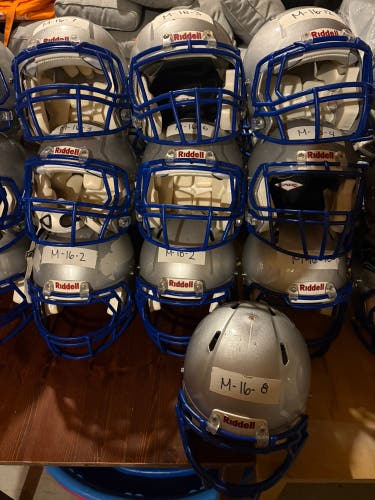 Bundle of 10 Medium Adult Riddell Speed Helmet (Used)