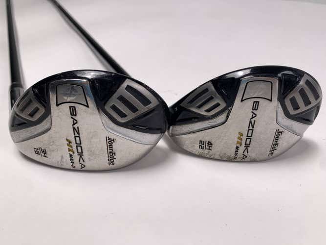 Tour Edge Bazooka HT Max Distance 3 & 4 Hybrid Set 19* 22* Aldila Nv 65g Mens RH