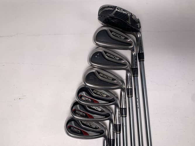 Adams Idea A3 OS Hybrid Iron Set 5H-7-PW+GW+SW Grafalloy Senior RH No 6i