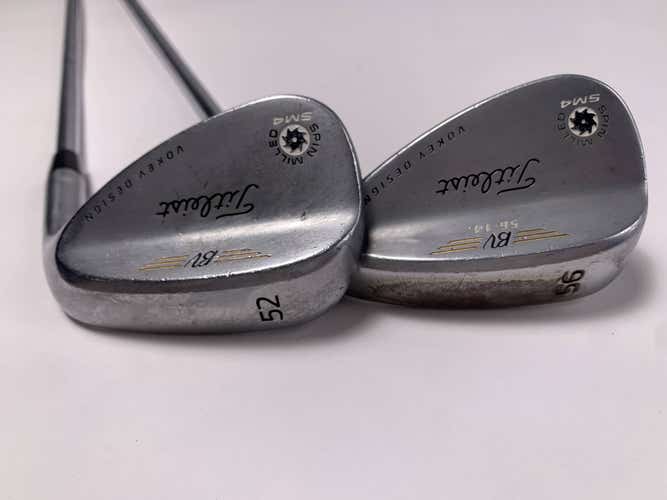 Titleist Vokey Spin Milled SM4 Chrome Wedge Set 52* 8 | 56* 14 Wedge RH