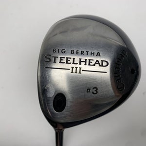 Callaway Steelhead III 3 Fairway Wood 15* System III Regular Graphite Mens LH