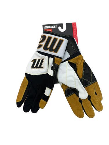 Used Marucci BLACKSMITH BB/SB Batting Gloves Black And White LG 11835-S000203163