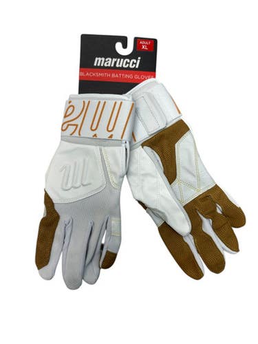 Used Marucci BLACKSMITH BB/SB Batting Gloves White XL 11835-S000203162