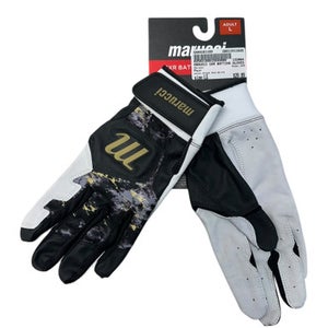 Used Marucci GXR BB/SB Batting Gloves Black And White LG 11835-S000203169