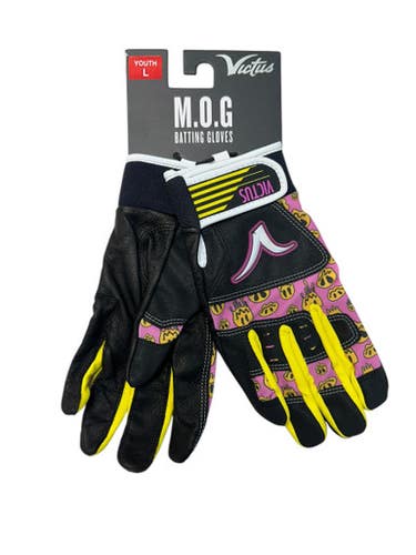Used Victus MOG YTH BATTING GLV BB/SB Batting Gloves Black And Pink LG 11835-S000203177