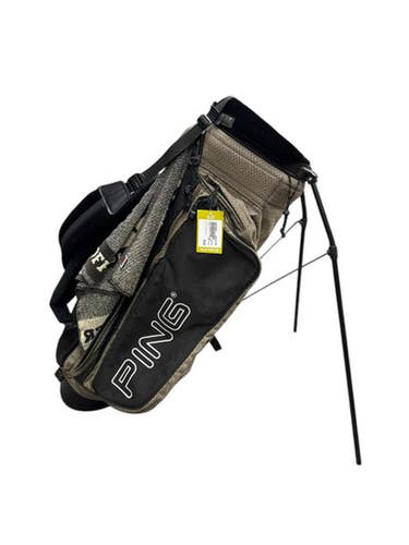 Used Ping HOOFER Mens Stand Bag Black And Grey 11835-S000202688