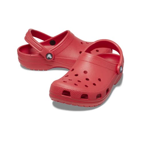 Crocs Classic 10001-6WC Clogs Men's 10 Varsity Red Round Toe Casual Shoes JZZ613