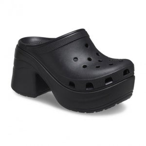 Crocs Siren 208547-001 Clogs Men's US 10 Black Block Heel Platform Shoes JZZ610