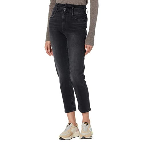 Joe's Jeans the Honor Gathered Waistband Womens 25 Black Straight Leg Crop JZZ90