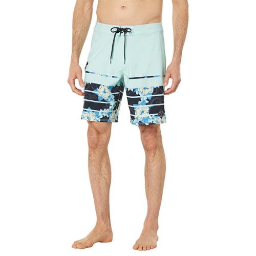 Salty Crew Dawn Patrol Board Shorts Men 33 Green Blue 19" Inseam Swimwear JZZ102
