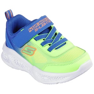 Skechers Meteor-Lights Krendox 401495N Boys US 5 Blue Lime Walking Shoes JZZ636
