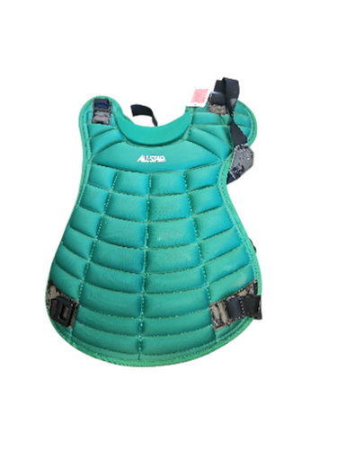Used All-Star CHEST ADULT 18-20IN Catchers Chest Protector Green Adult 11850-S000022447