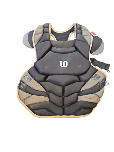 Used Wilson CHEST PROTECTER Catchers Chest Protector Black Adult 11850-S000022039