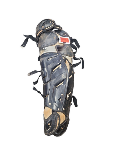 Used All Star ALLSTAR SHIN GUARDS Catchers Leg Guards Black Adult 11850-S000022040