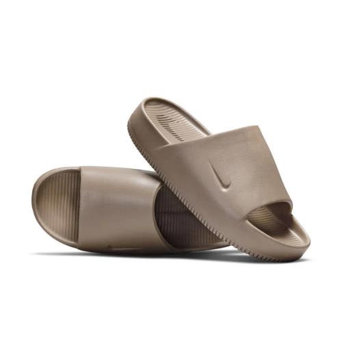 Nike Calm DX4816-203 Sandals Womens 10 Mink Brown Textured Slip On Slide DWA3440