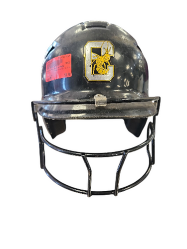 Used Schutt ALL BLA W/MASK Batting Helmet w/Mask Black MD 11850-S000022123