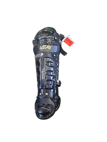 Used All-Star LG3 SMALL 6-9 Catchers Leg Guards Black Junior 11850-S000022143