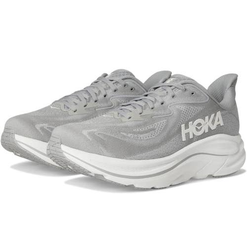 Hoka One One Clifton 10 1162030-STLLR Men's US 10.5 Gray Running Shoes DWA3530