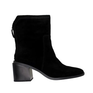 Vince Camuto Kortimy Boot Women 7.5 Black Suede Block Heel Ankle Bootie HAWK1077
